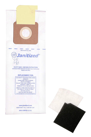 JAN-CMPRO-2 Vacuum Filter Bags Tennant 100-CS